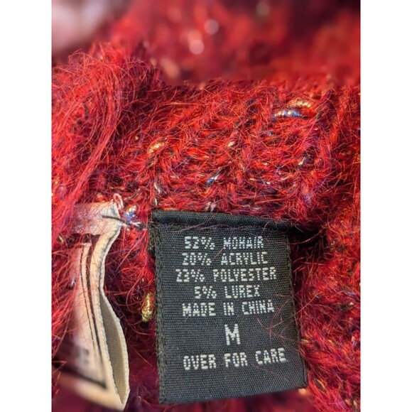 Paul & Duffier Mohair Blend Sweater With Pockets Sz M Long Tunic Oversized - Picture 5 of 11